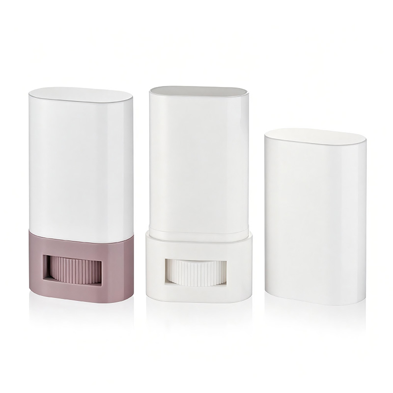 Oval plastbunnfylling Deodorant Stick-beholder